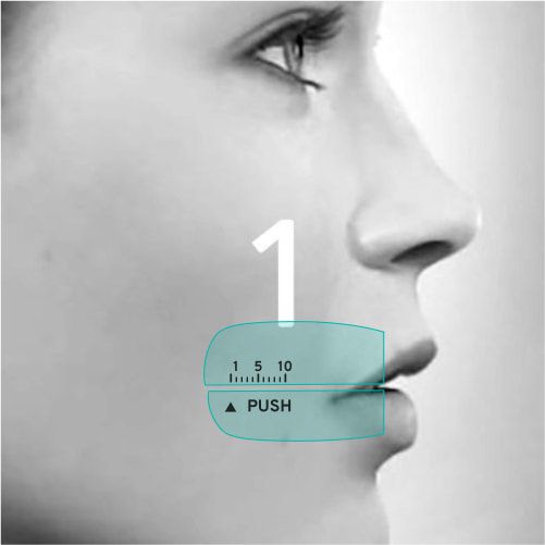 Inhale and make a snoring noise.